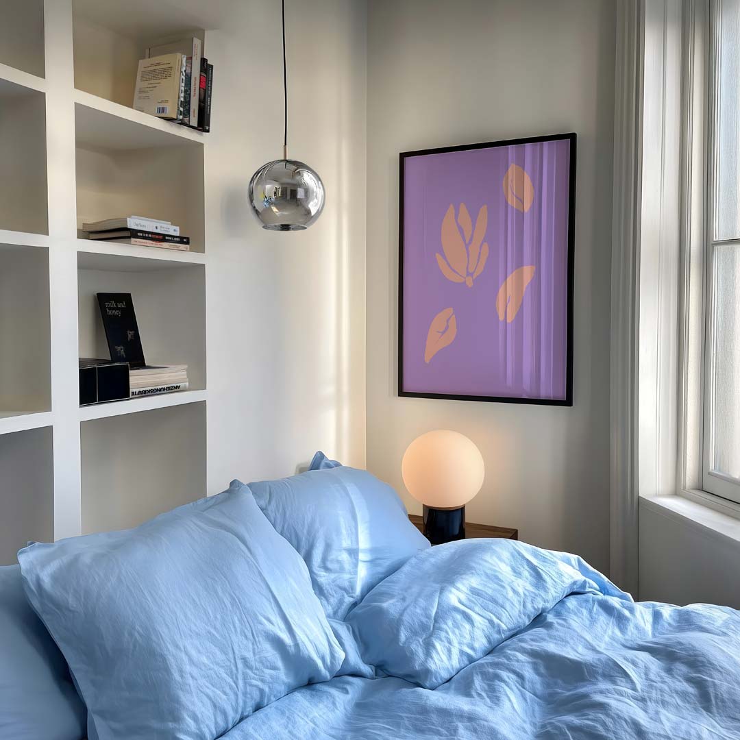 Vrolijke Bloemenposter in Pastelkleuren – staande muurposter met bloemen