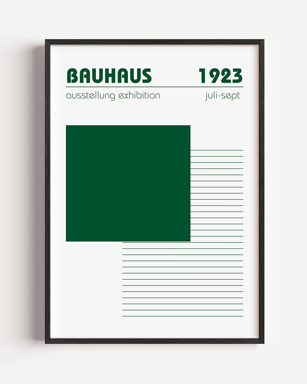 Vormen en lijnen – staande Bauhaus poster als wanddecoratie