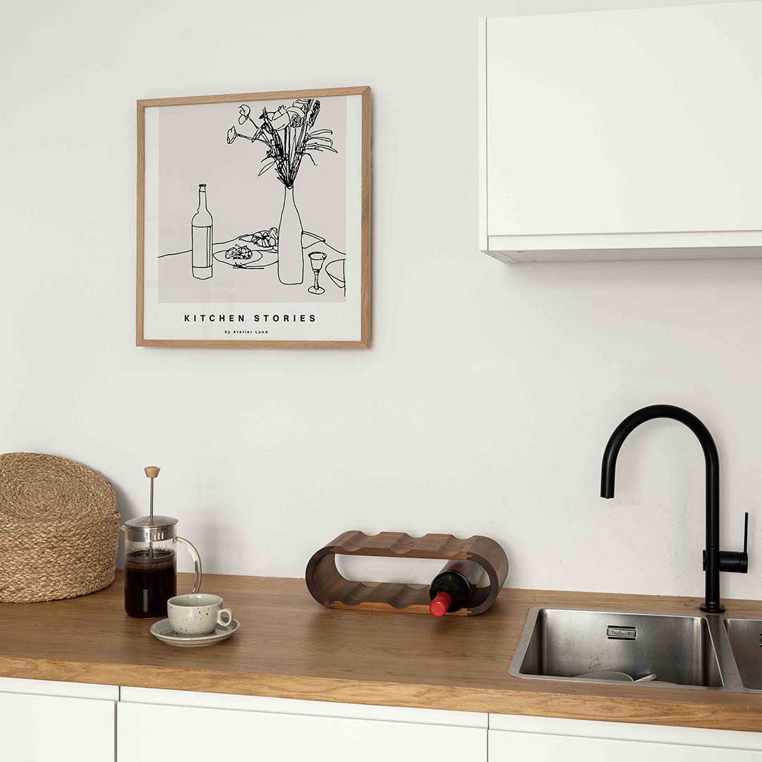 Keuken tafel stilleven – keukenposter in vierkant formaat