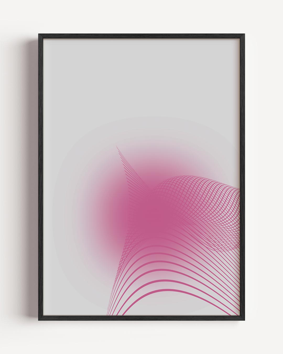 Golven van Vrolijkheid – kleurrijke abstracte portret poster als wanddecoratie