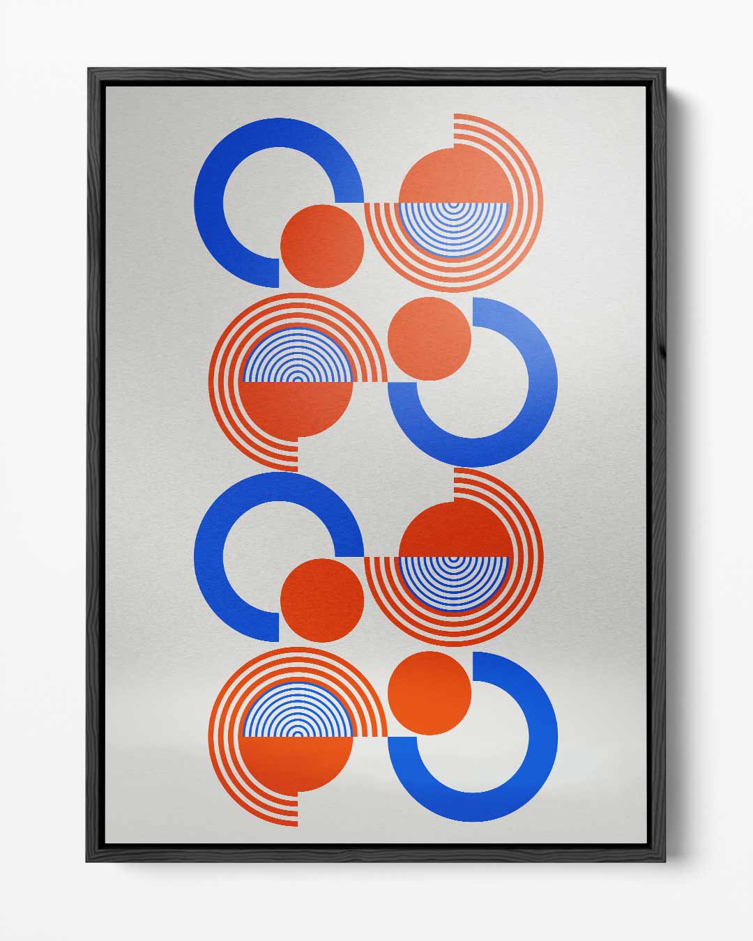 Kleurrijke Geometrische Cirkelpatronen – portret kunstwerk als wanddecoratie