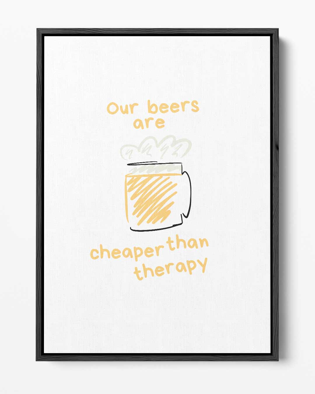 Humoristische Bierillustratie – portret kunstwerk als wanddecoratie