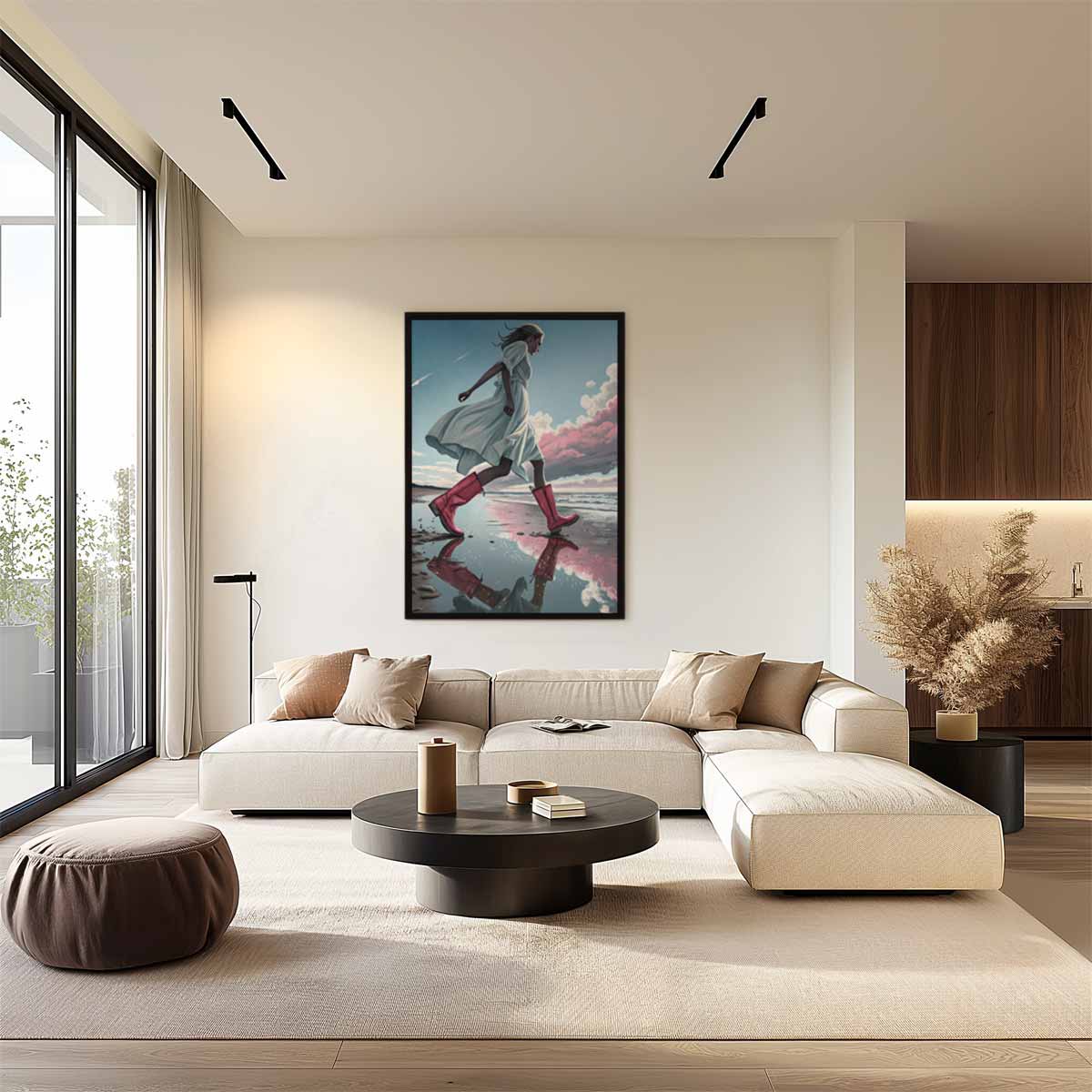 Wandelend langs de horizon – dibond wanddecoratie in staand formaat