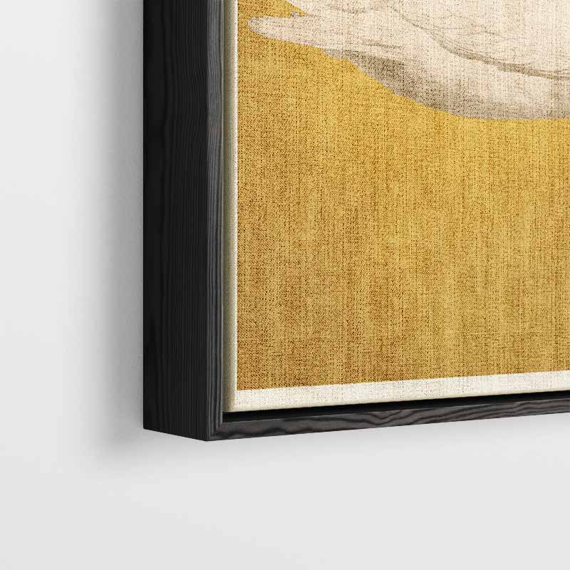 Sierlijke Zwaan op Gouden Achtergrond – plexiglas wanddecoratie in portret formaat