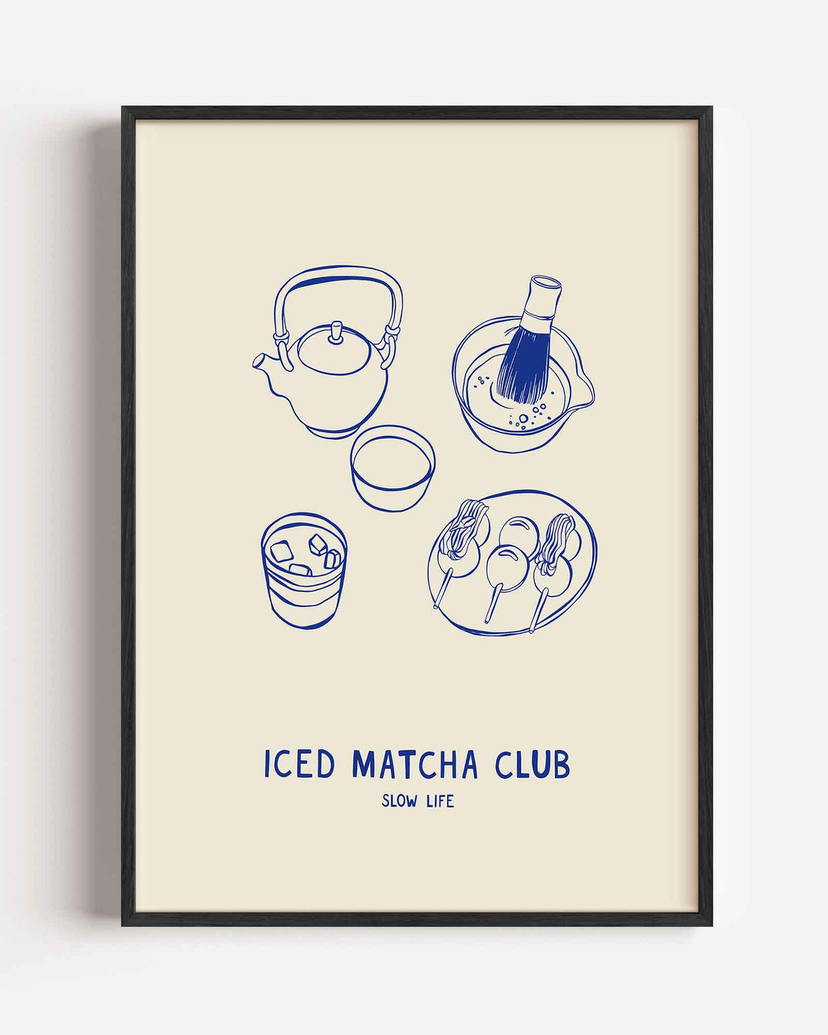 Iced matcha club – Aziatische portret poster als wanddecoratie