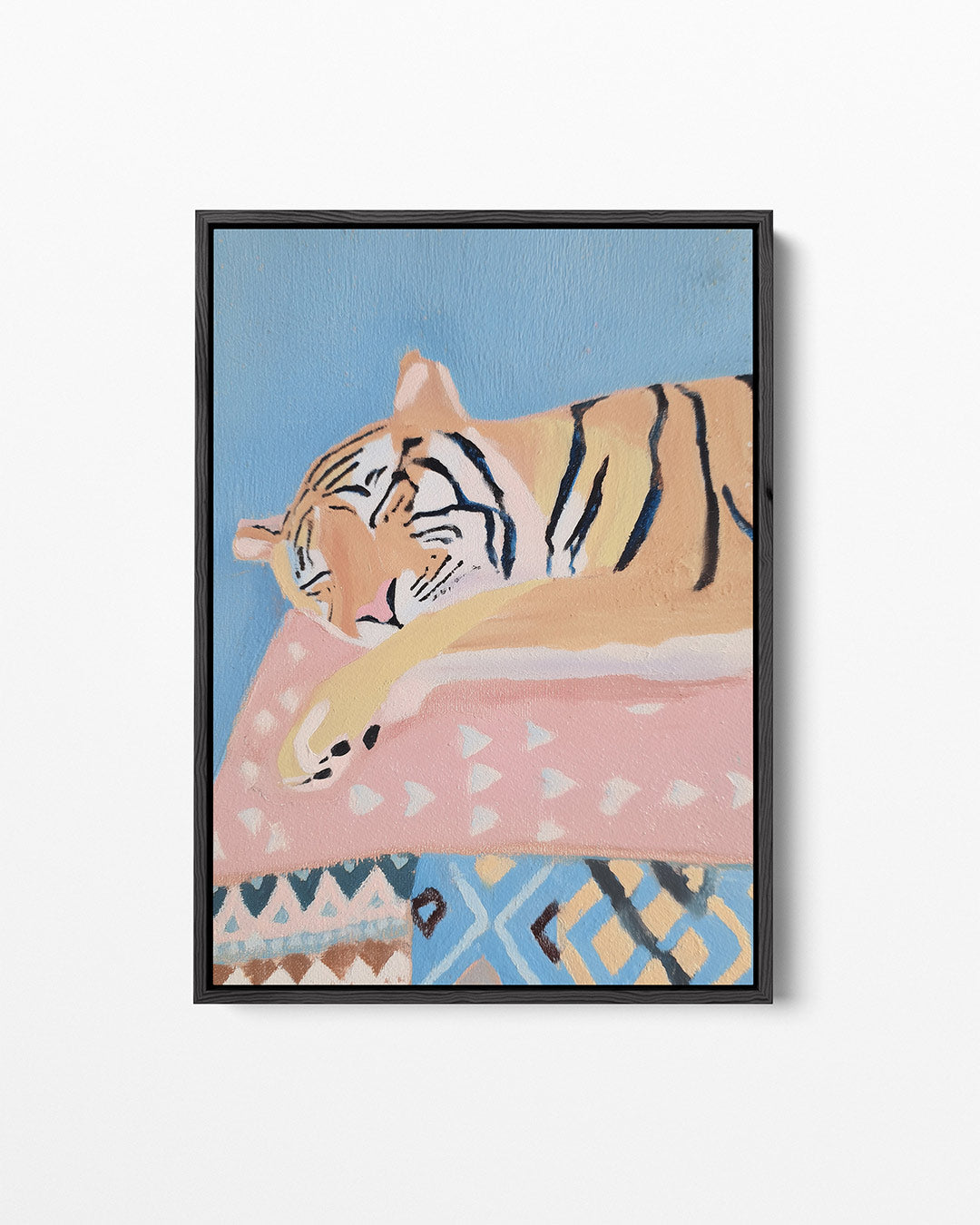 Dromende tijger – staand wanddecoratie kunstwerk