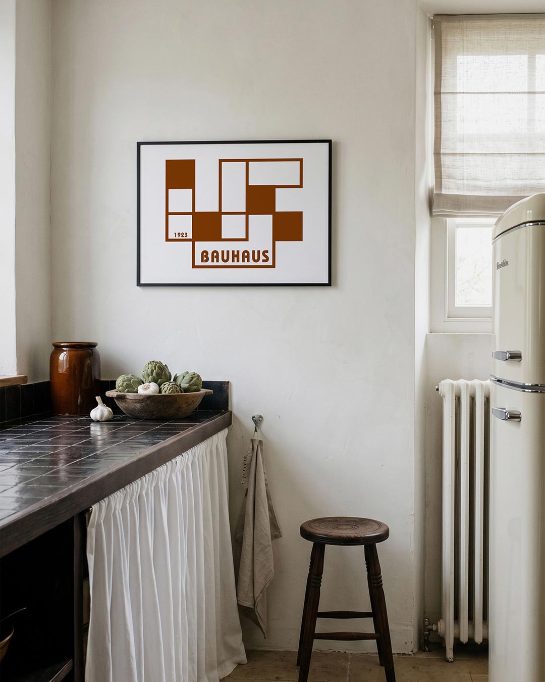 Vorm en balans – geometrische poster in Bauhaus-stijl van WallArtistic