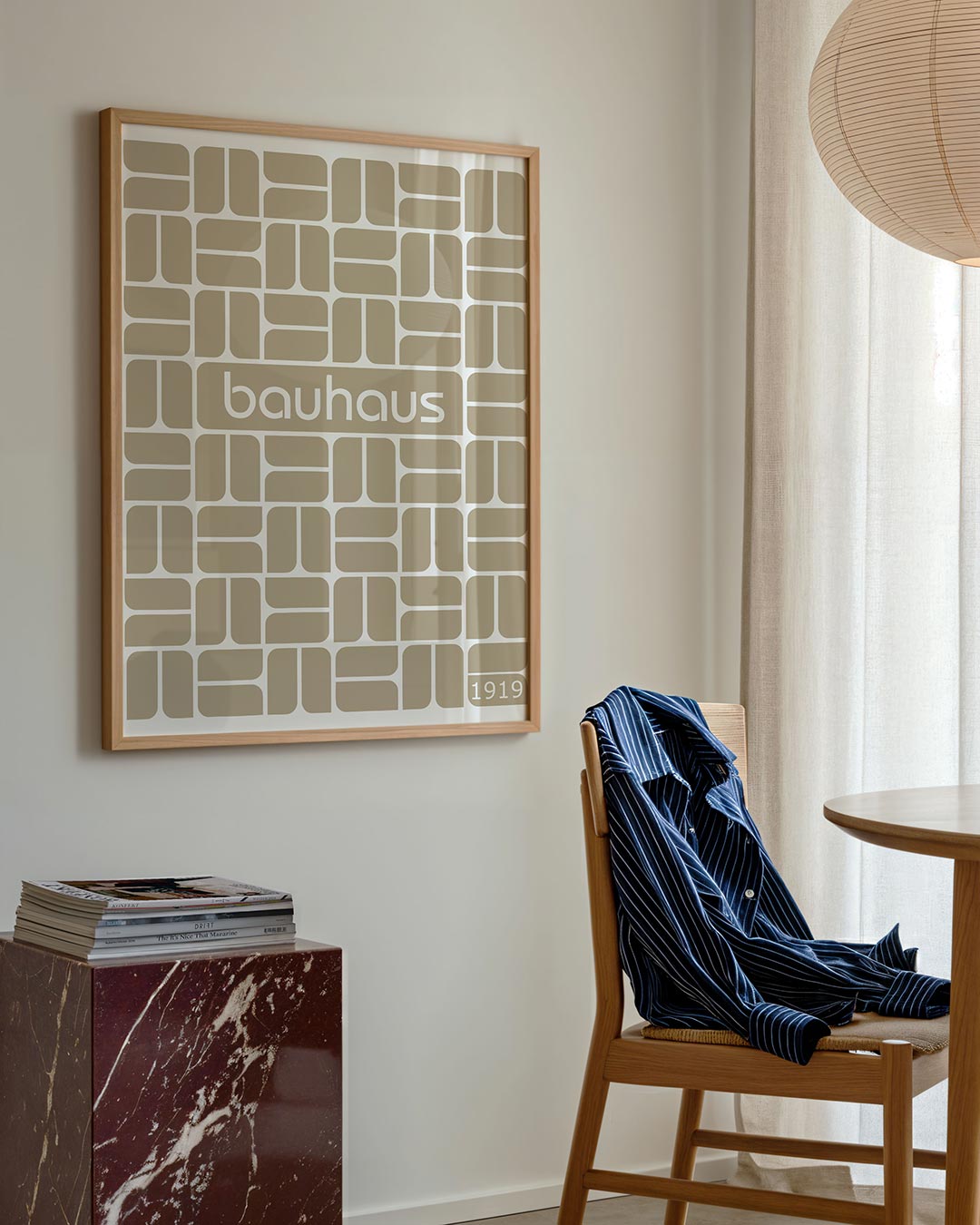 Vormritme en patronen – geometrische poster in Bauhaus-stijl van WallArtistic
