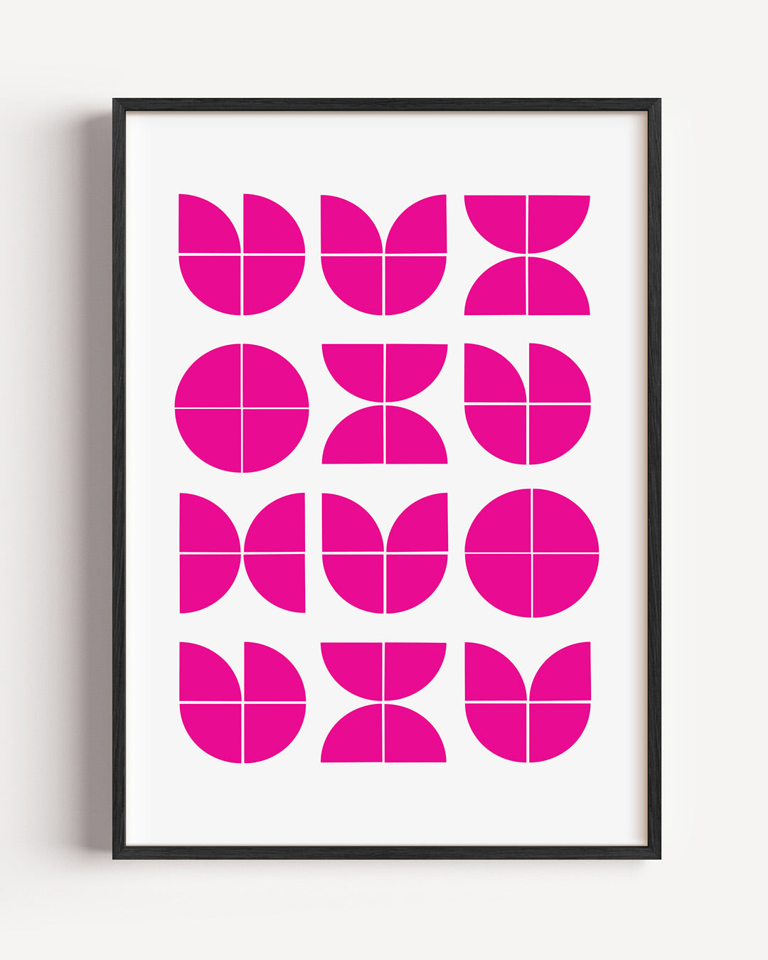 Vormritme en kleur – staande Bauhaus poster als wanddecoratie