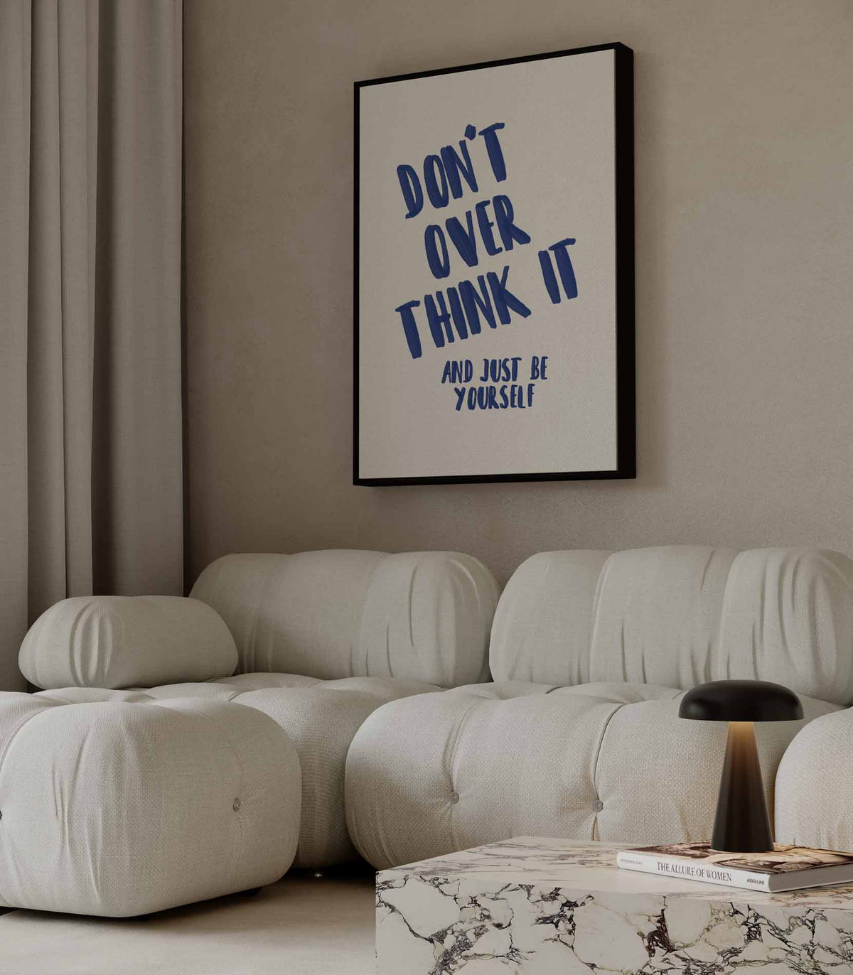 Simpelweg Jezelf Zijn Poster – staande wandkunst voor woonkamer of interieur