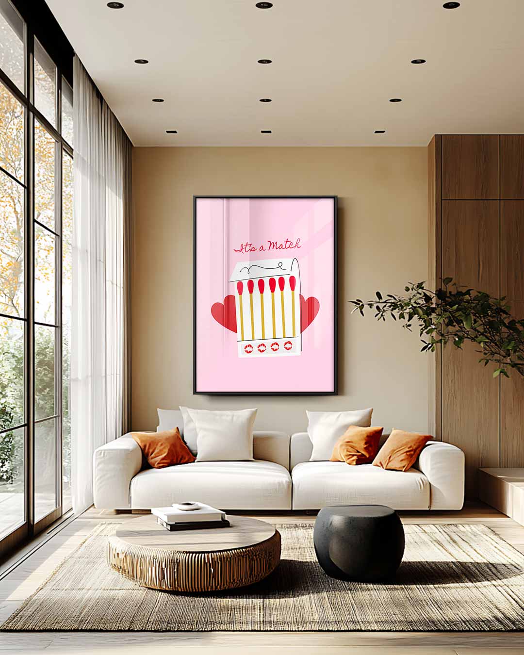 Liefdevolle Lucifers – staand kunstwerk voor modern interieur