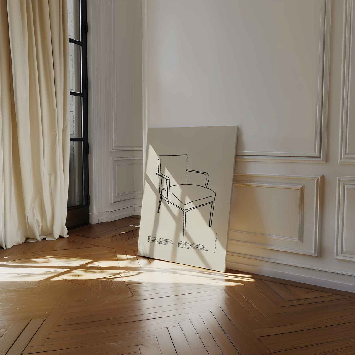 Tijdloze Elegantie Stoel – staand kunstwerk voor modern interieur