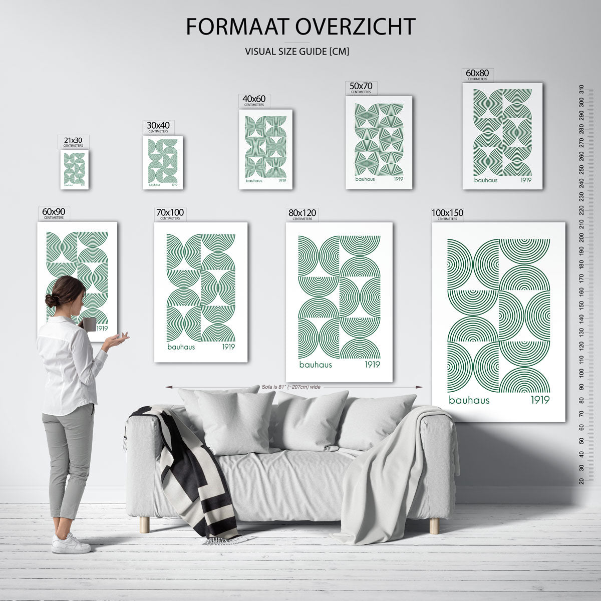  – Bauhaus poster als moderne geometrische wanddecoratie