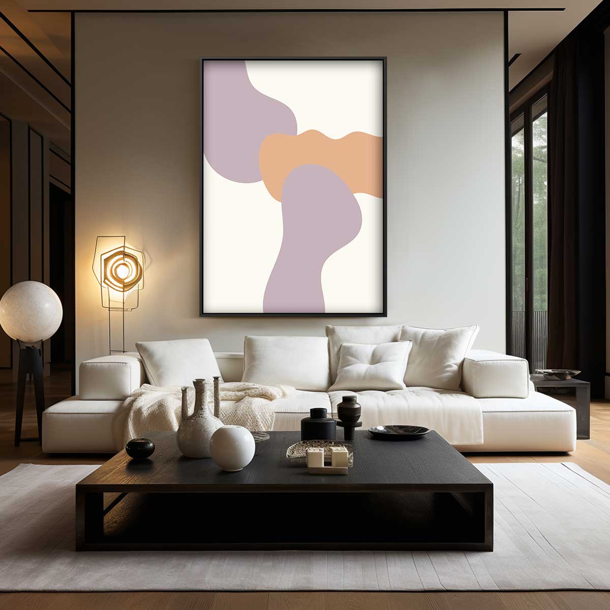 Zachte Golven Abstracte Kunst – modern portret kunstwerk van WallArtistic