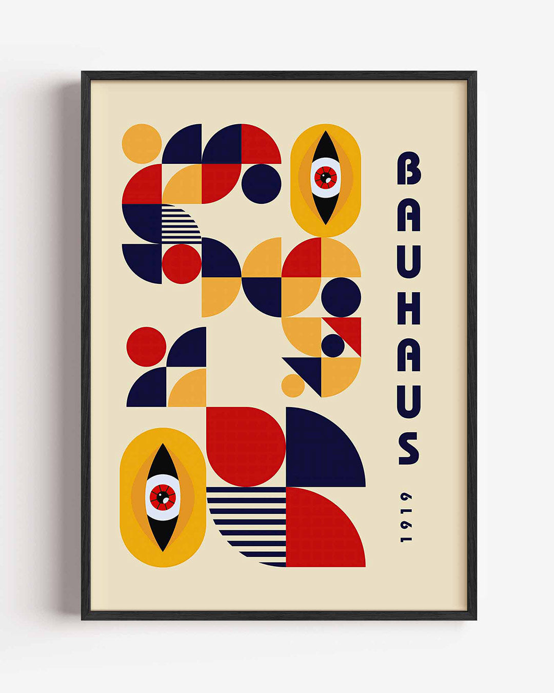 Vormen en vlakkenspel – staande Bauhaus poster als wanddecoratie