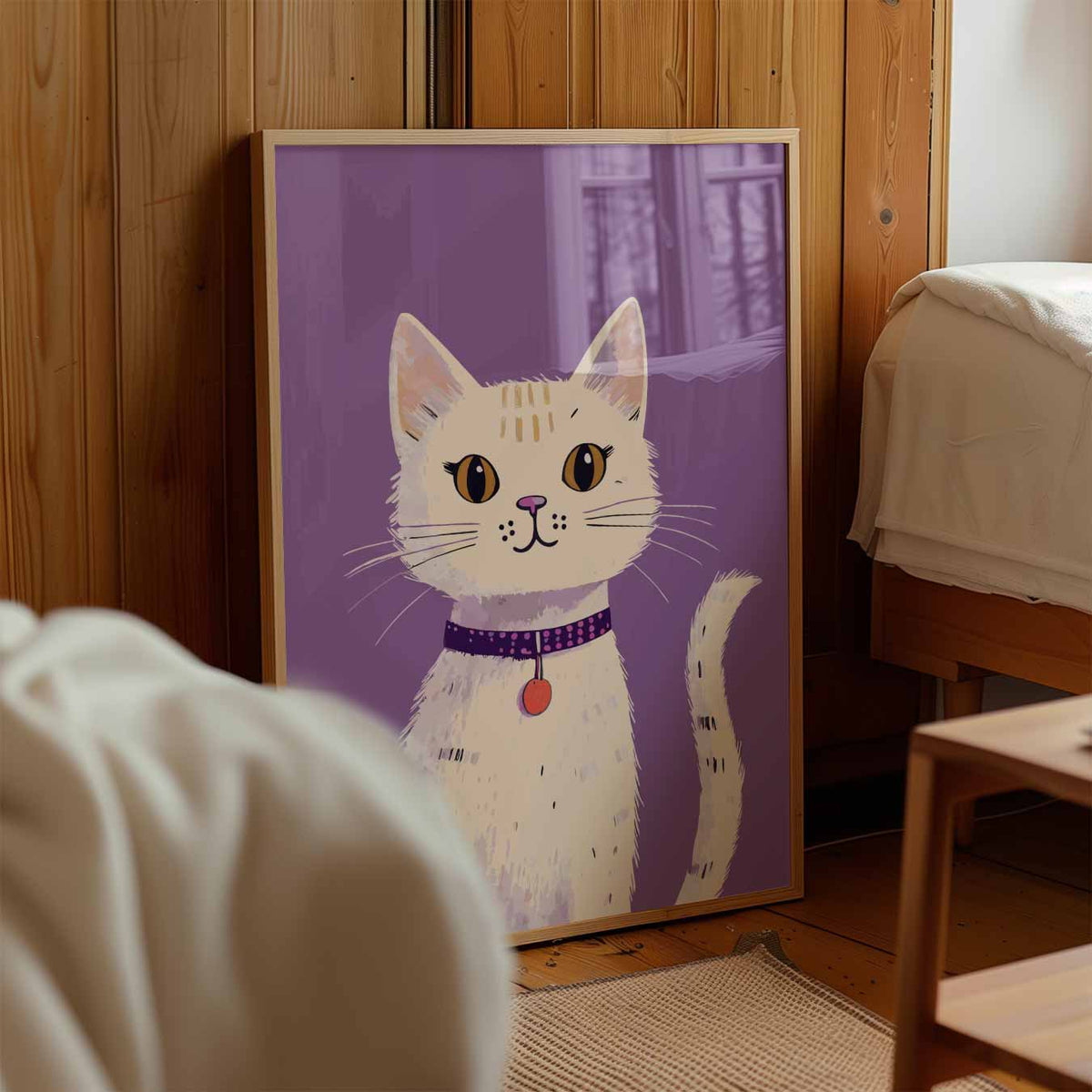 Schattige Kattenvriend – kinderposter in staand formaat
