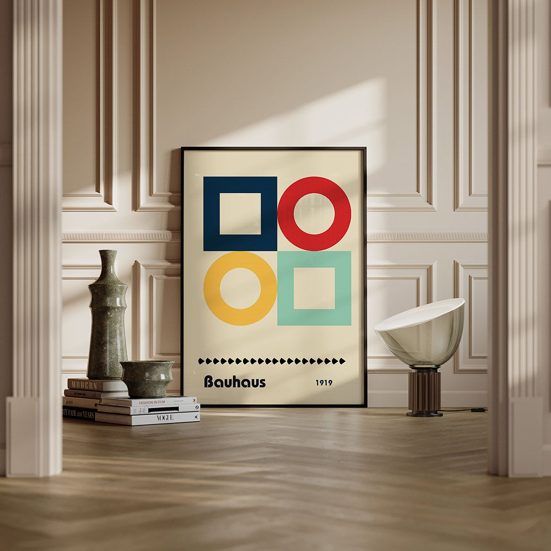 Vorm en kleur – moderne Bauhaus wandkunst als poster