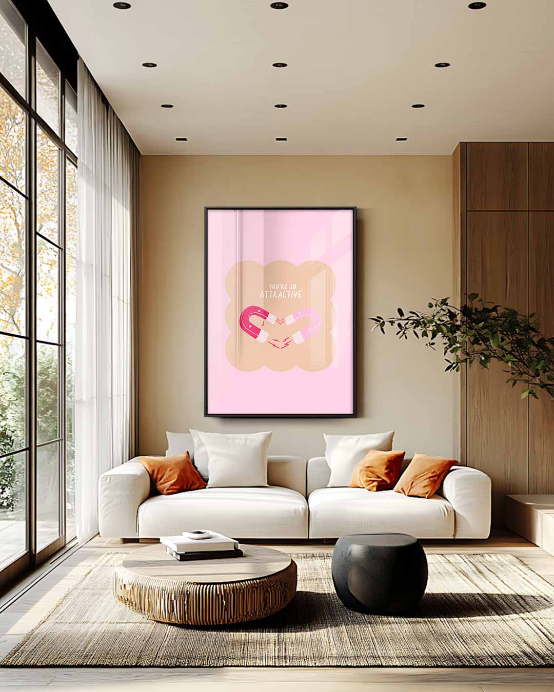 Magnetische Aantrekkingskracht Poster – staand kunstwerk voor modern interieur
