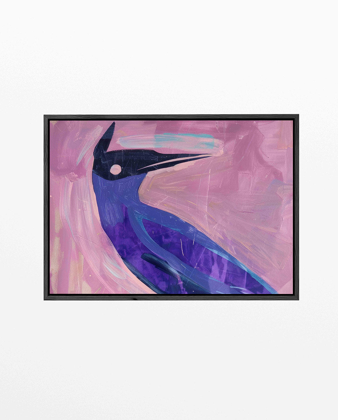Vogelsilhouet in kleur – liggend dieren kunstwerk