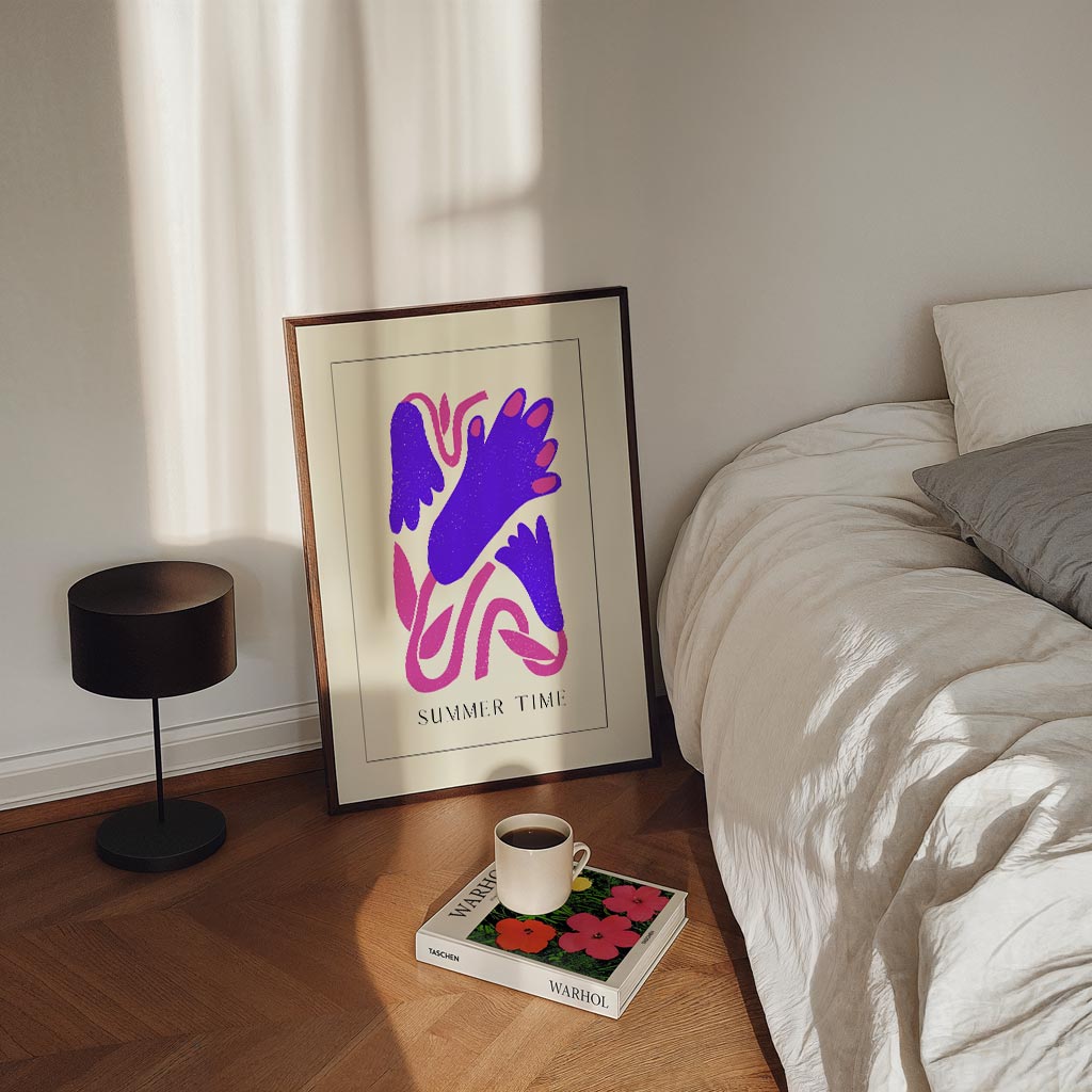 Vrolijke Zomertijd – staande Popart wanddecoratie van WallArtistic