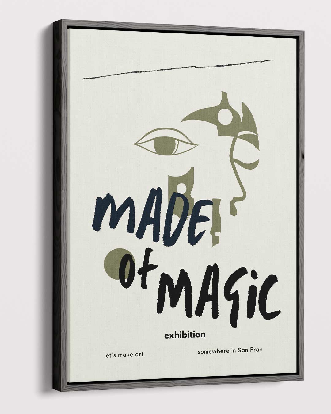 Made of Magic kunsttentoonstelling – canvas wanddecoratie in portret formaat