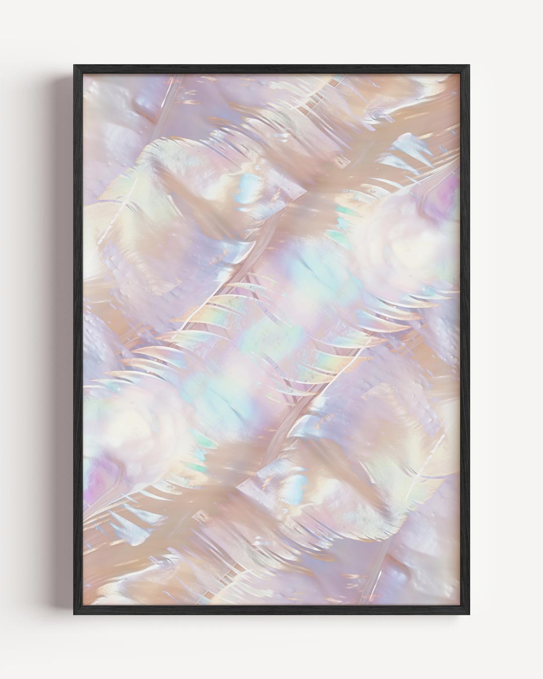 Dromerige Iriserende Pastel – textuur portret poster als wanddecoratie