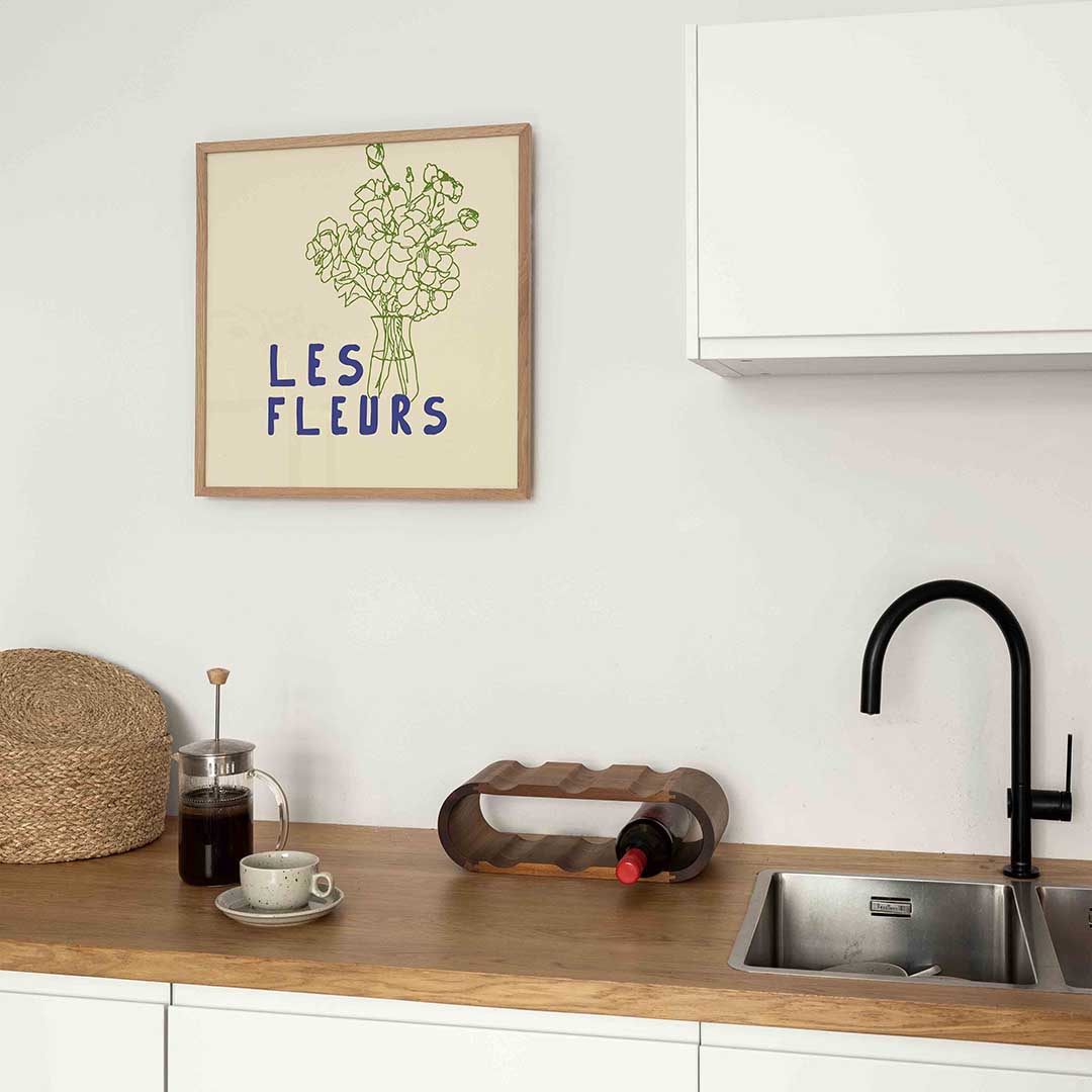 Les fleurs – keukenposter in vierkant formaat