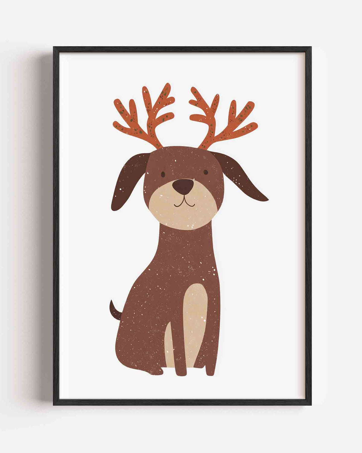 Hond met gewei – kids portret poster als wanddecoratie