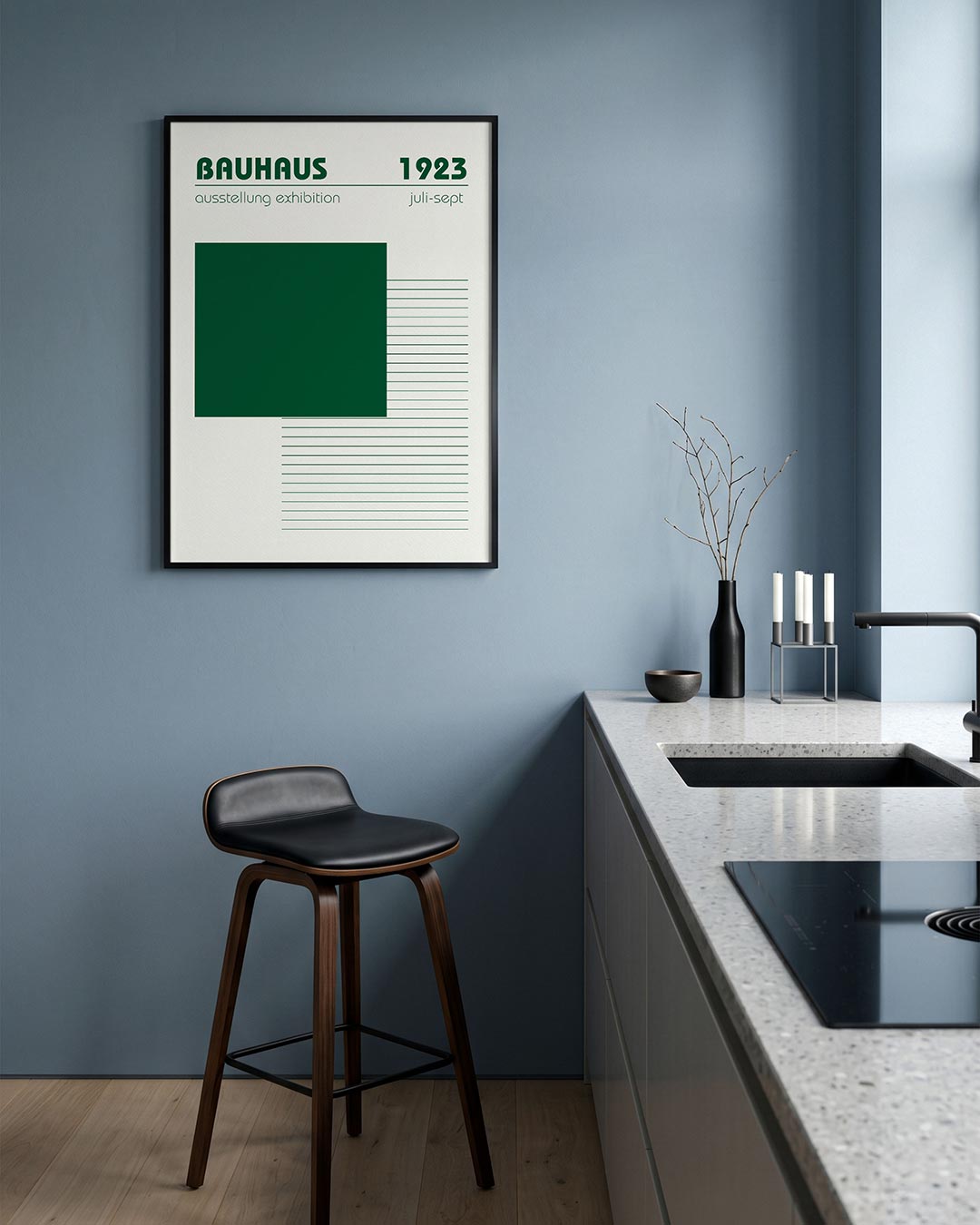  – geometrische Bauhaus poster in staand formaat