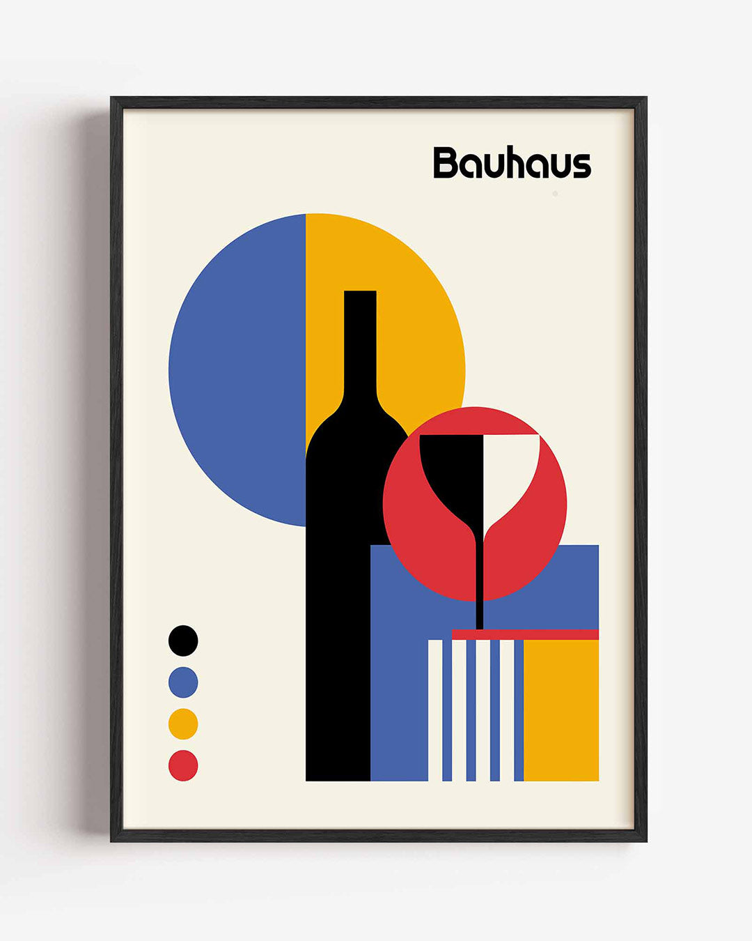 Vormen en vlakkenspel – staande Bauhaus poster als wanddecoratie
