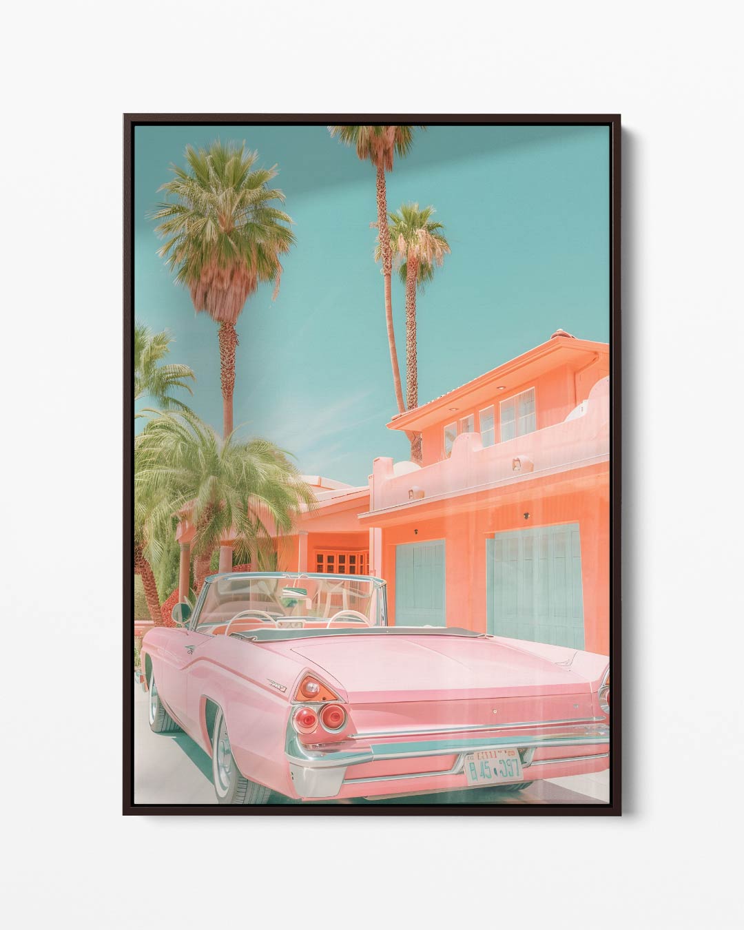 Retro Zomerdroom – portret kunstwerk als wanddecoratie