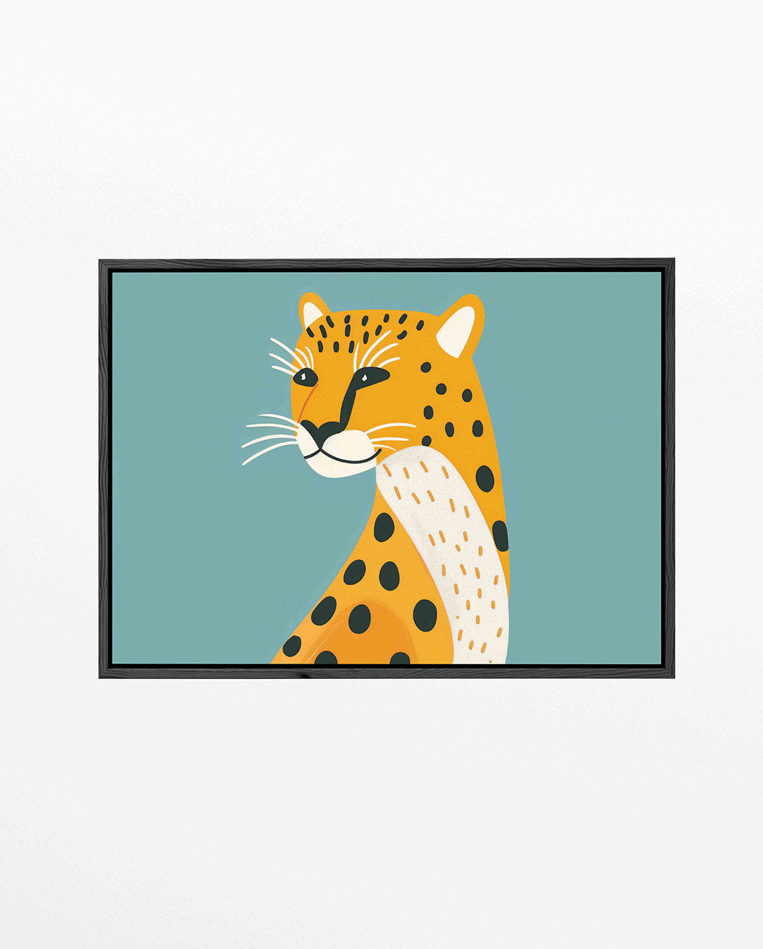 Luipaard illustratie – liggend kinder kunstwerk