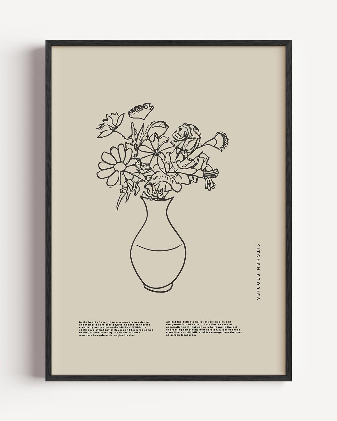 Modern Bloemenschilderij – keuken portret poster als wanddecoratie