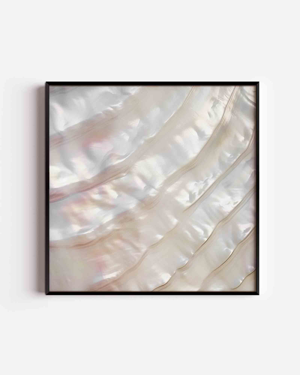 Glanzende parelmoer – abstracte vierkante poster als wanddecoratie