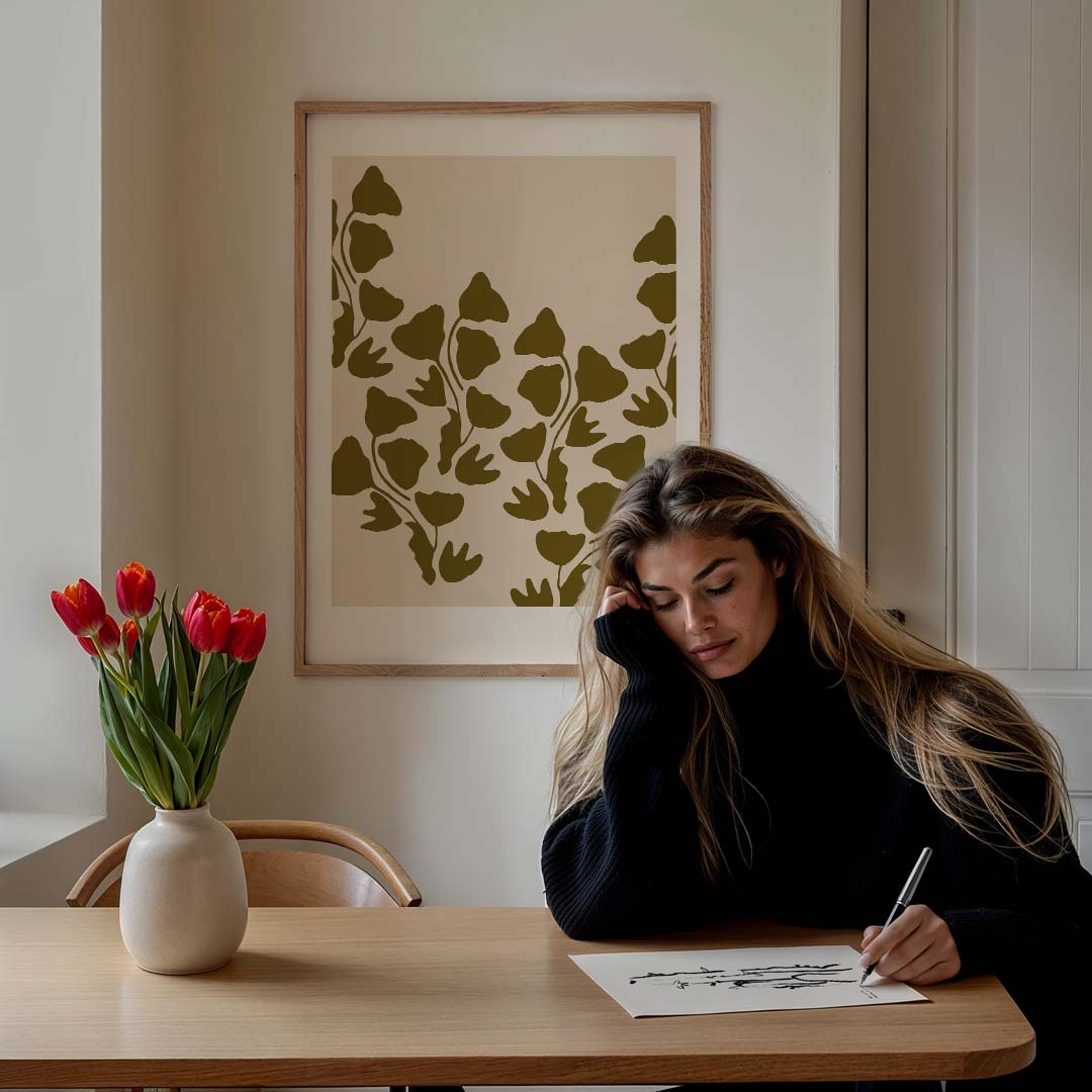 Botanische Bladeren – bloemen poster in staand formaat