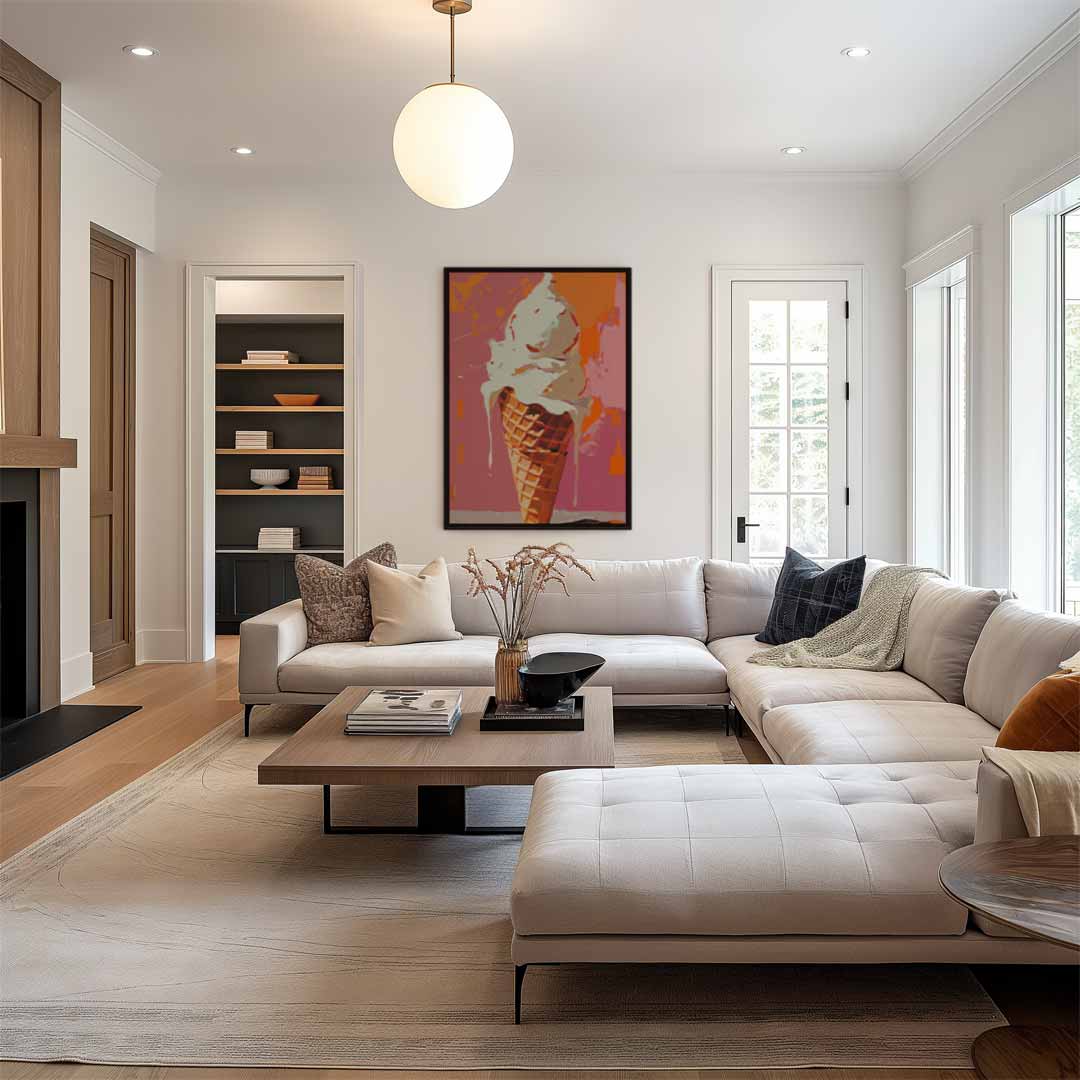 Smeltend IJsje Kunstwerk – modern portret kunstwerk van WallArtistic