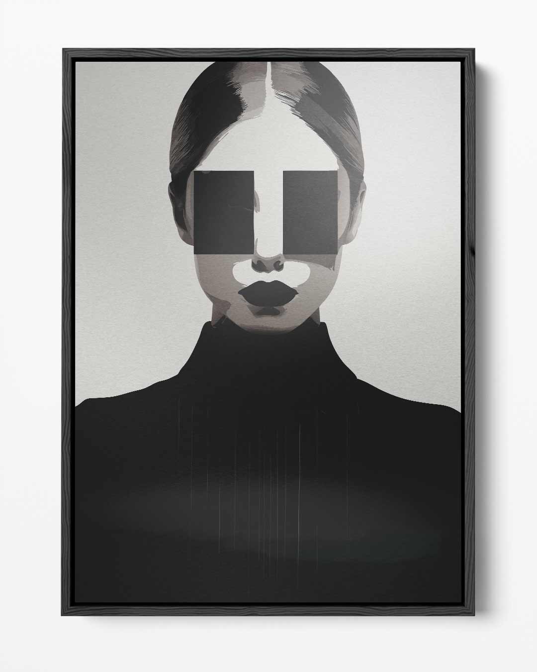 Vrouw met zonnebril – portret kunstwerk als wanddecoratie