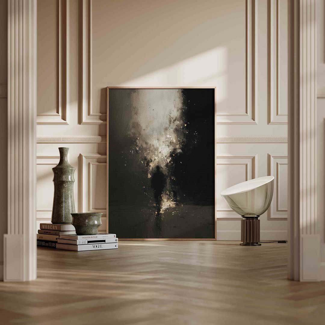 Mysterieuze figuur – staande abstracte wanddecoratie van WallArtistic