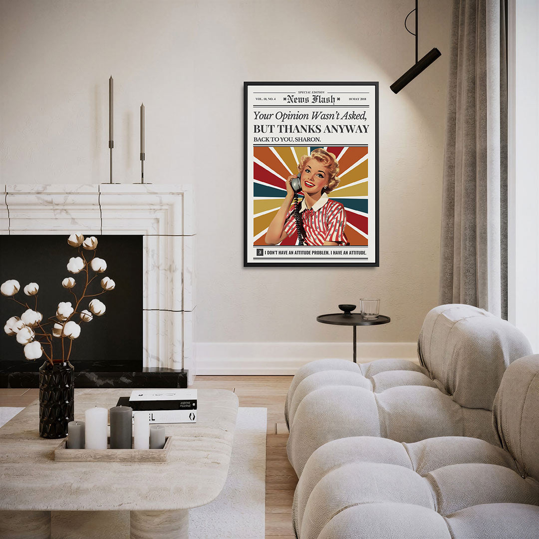 Vrouw telefoon – staand wanddecoratie kunstwerk