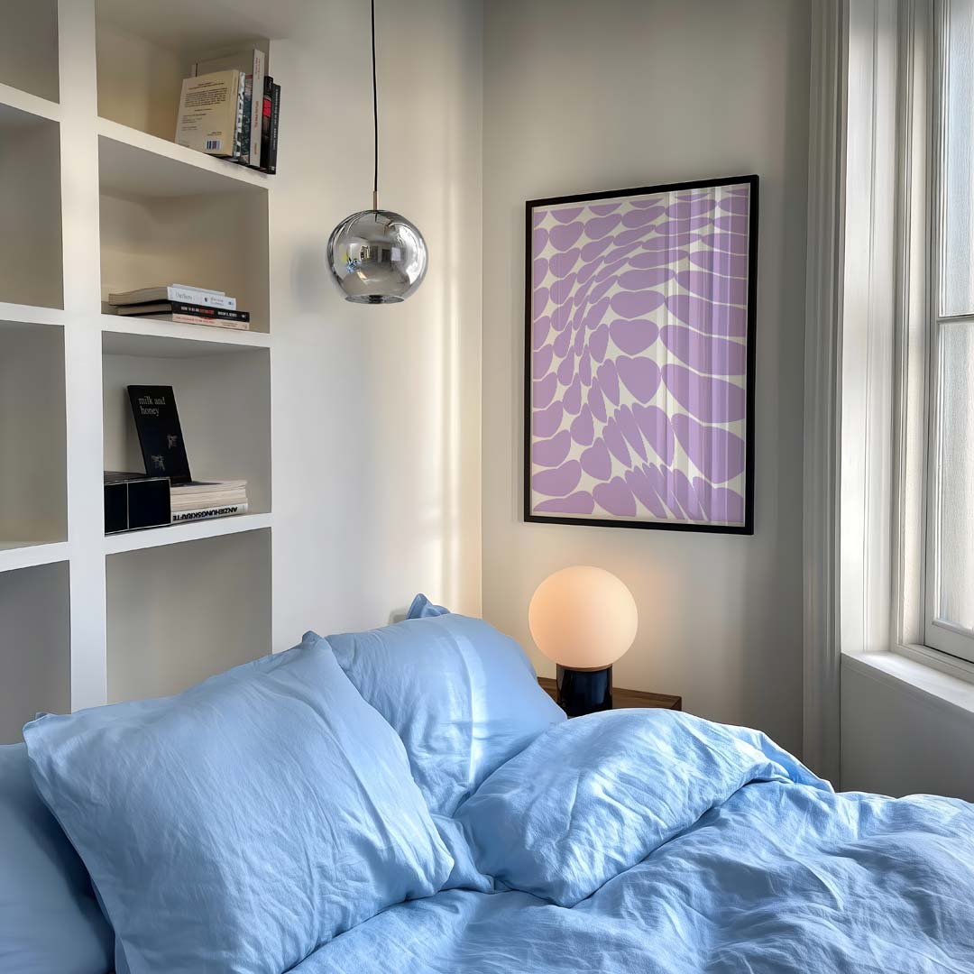 Liefdevolle Hartspiralen – staande moderne wanddecoratie van WallArtistic