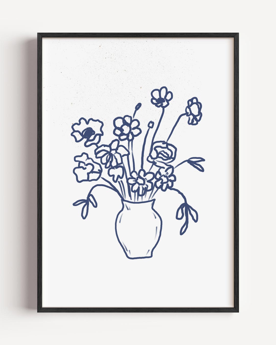 Bloemstilleven in Blauw – bloemen portret poster als wanddecoratie