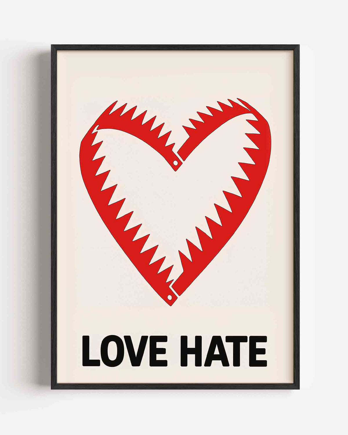 Love hate – Pop Art en Streetart portret poster als wanddecoratie