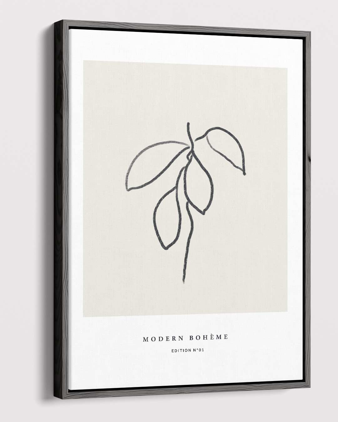 Moderne Boho Bladeren – canvas wanddecoratie in portret formaat