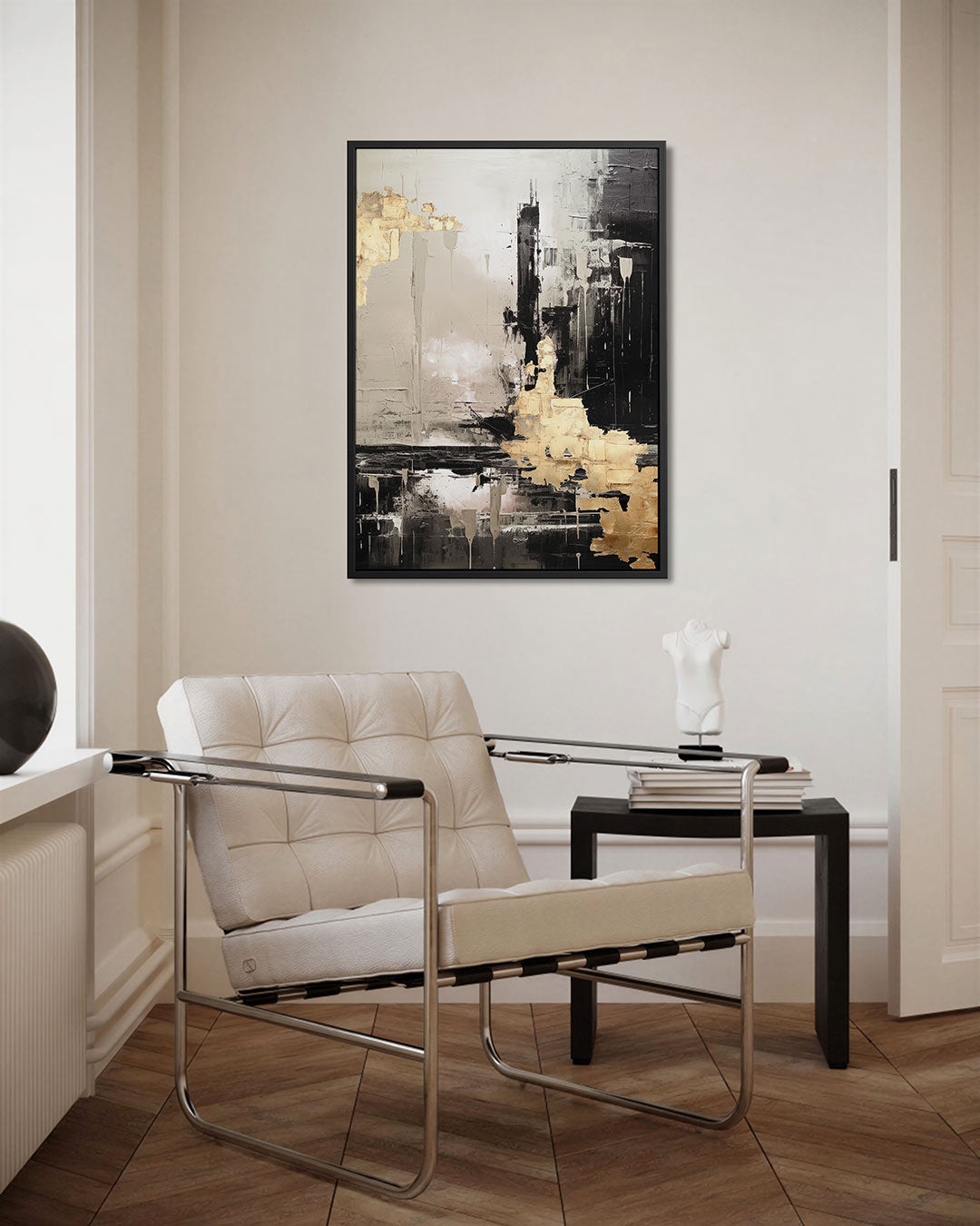 Gelaagde compositie – staand wanddecoratie kunstwerk