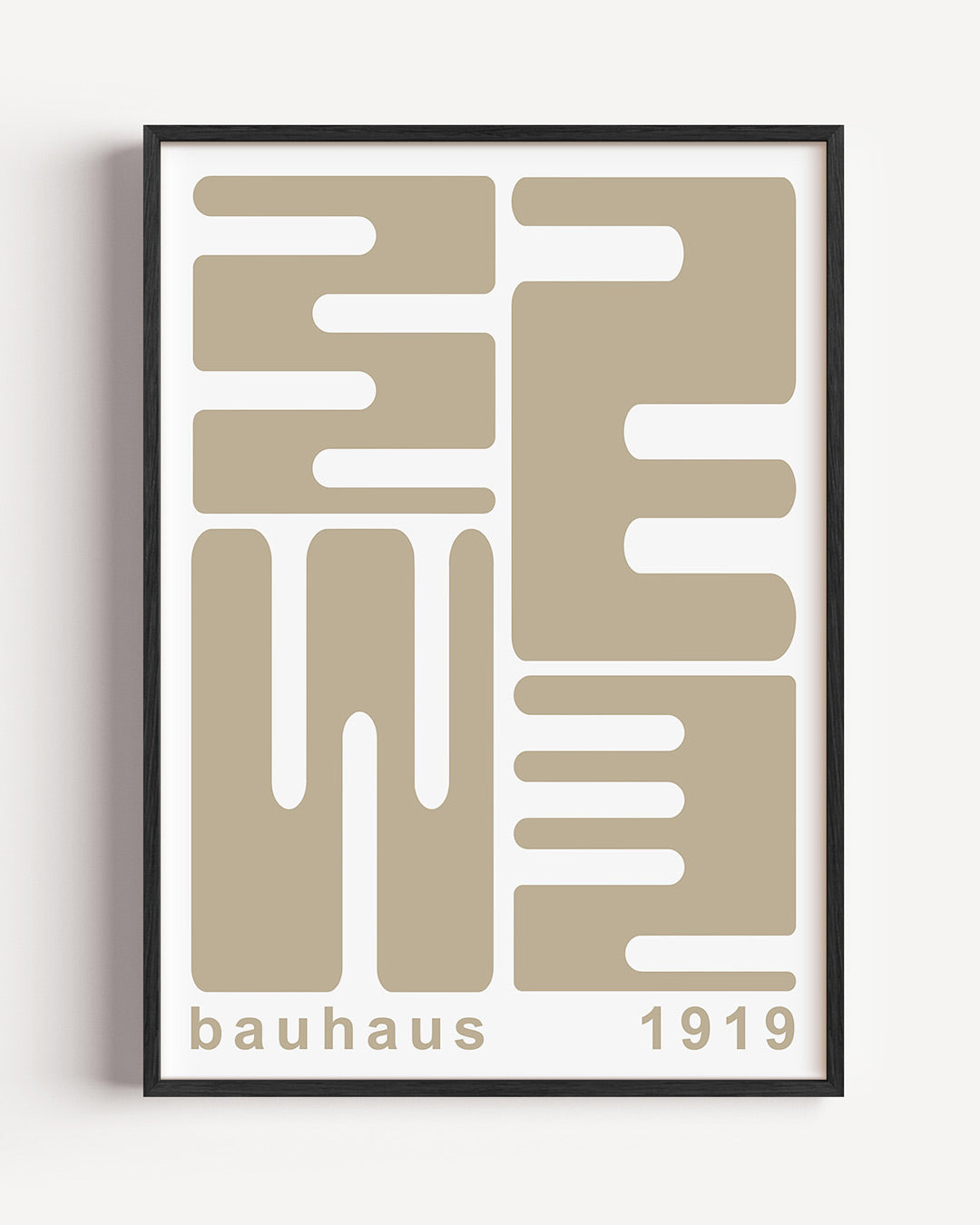Vormritme en lijnen – staande Bauhaus poster als wanddecoratie