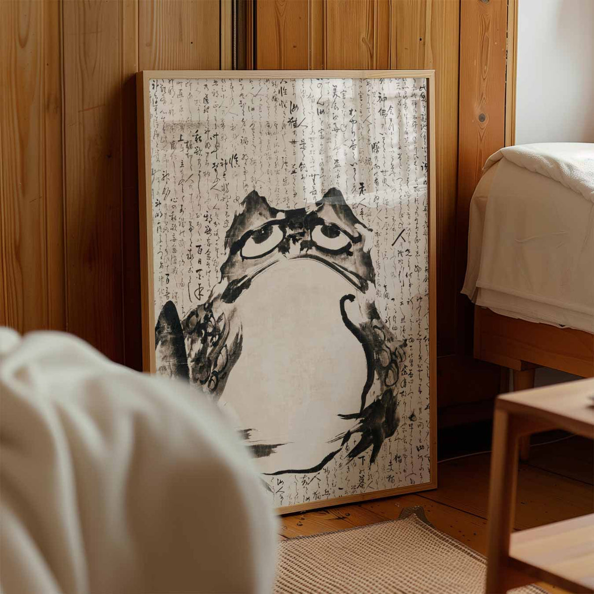 Japanse Kikkerkunst – staande muurposter voor de kinderkamer