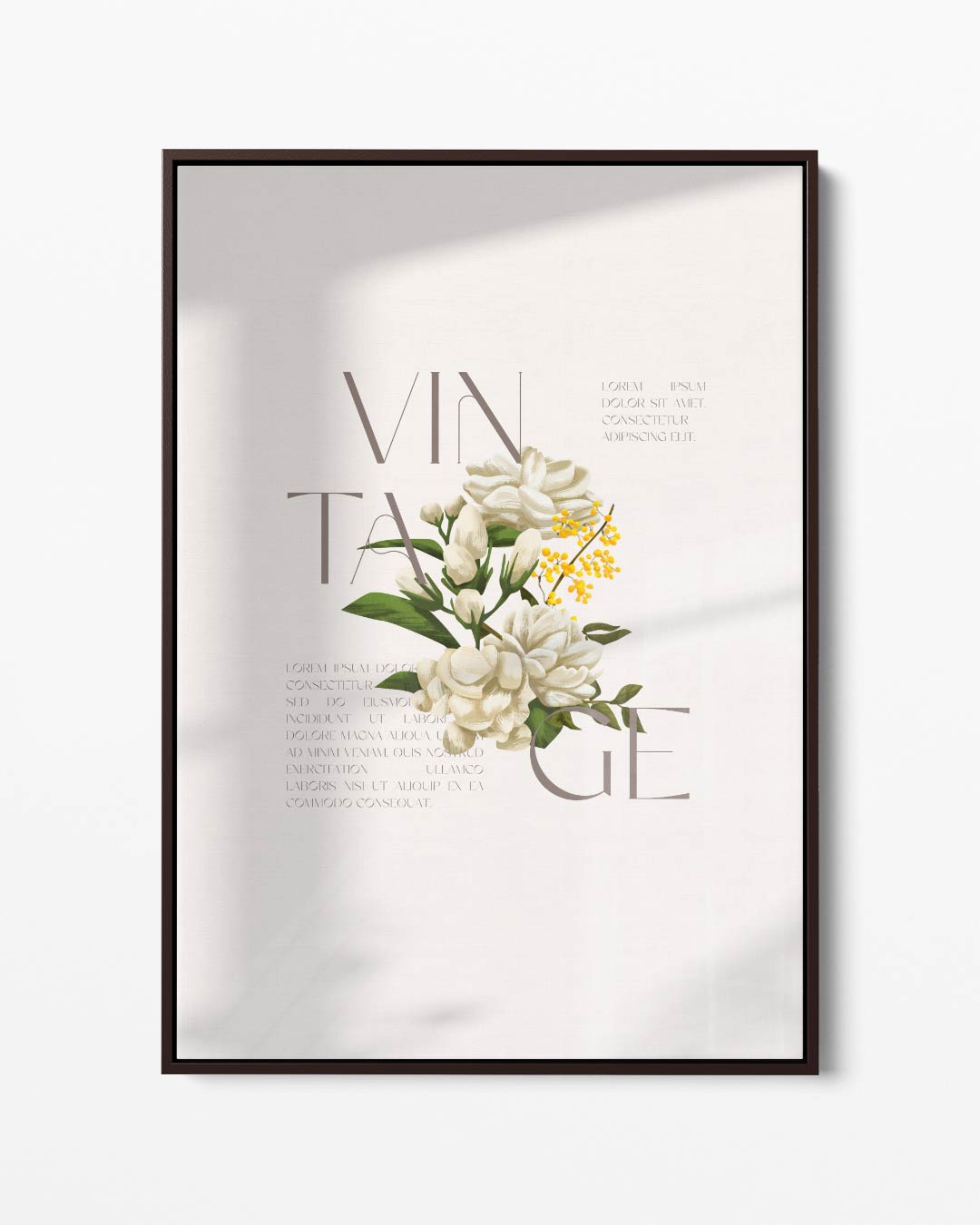 Vintage Bloemenpracht – portret kunstwerk als wanddecoratie