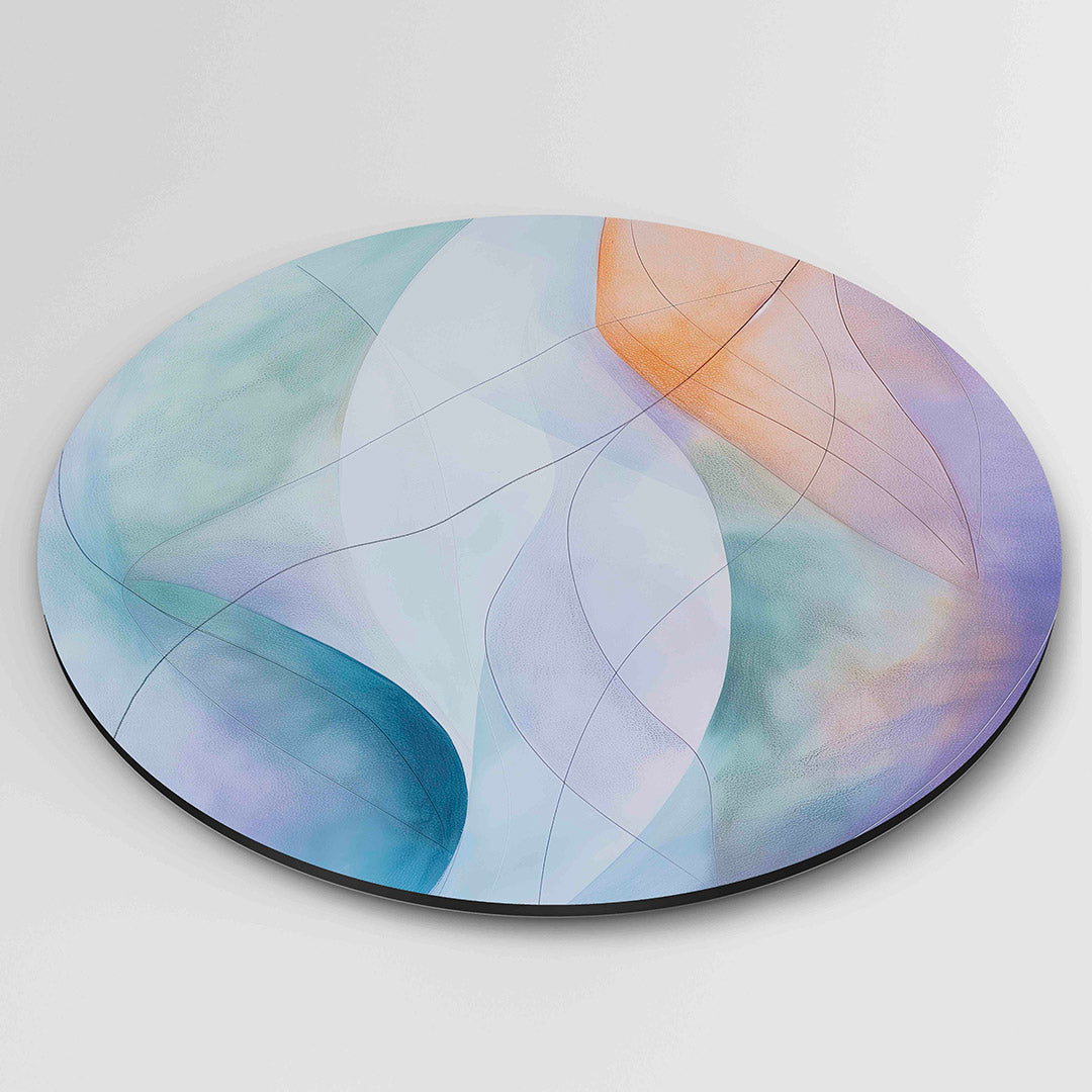 Abstracte vormen – moderne ronde wanddecoratie van WallArtistic