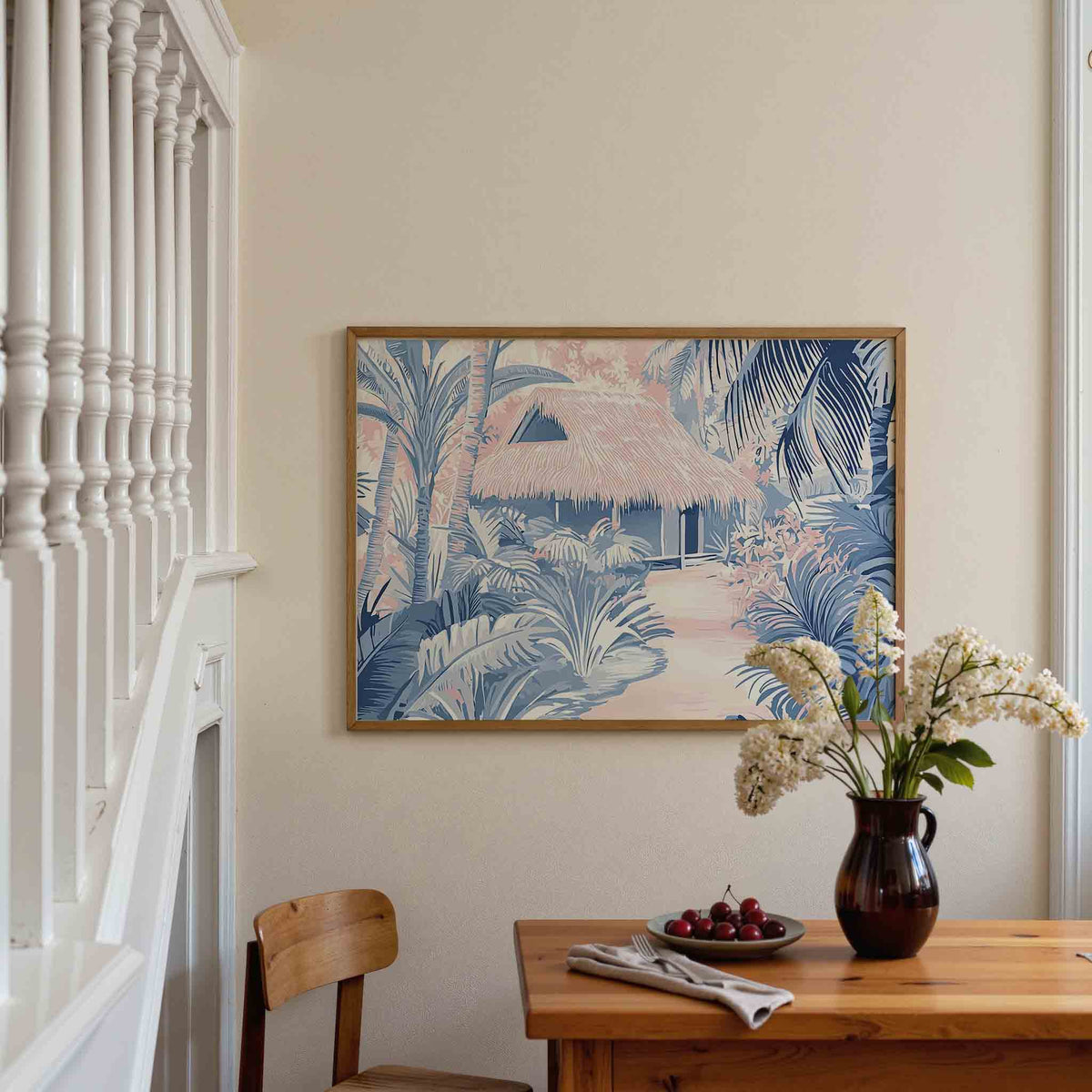 Tropisch huisje – tropische poster in liggend formaat