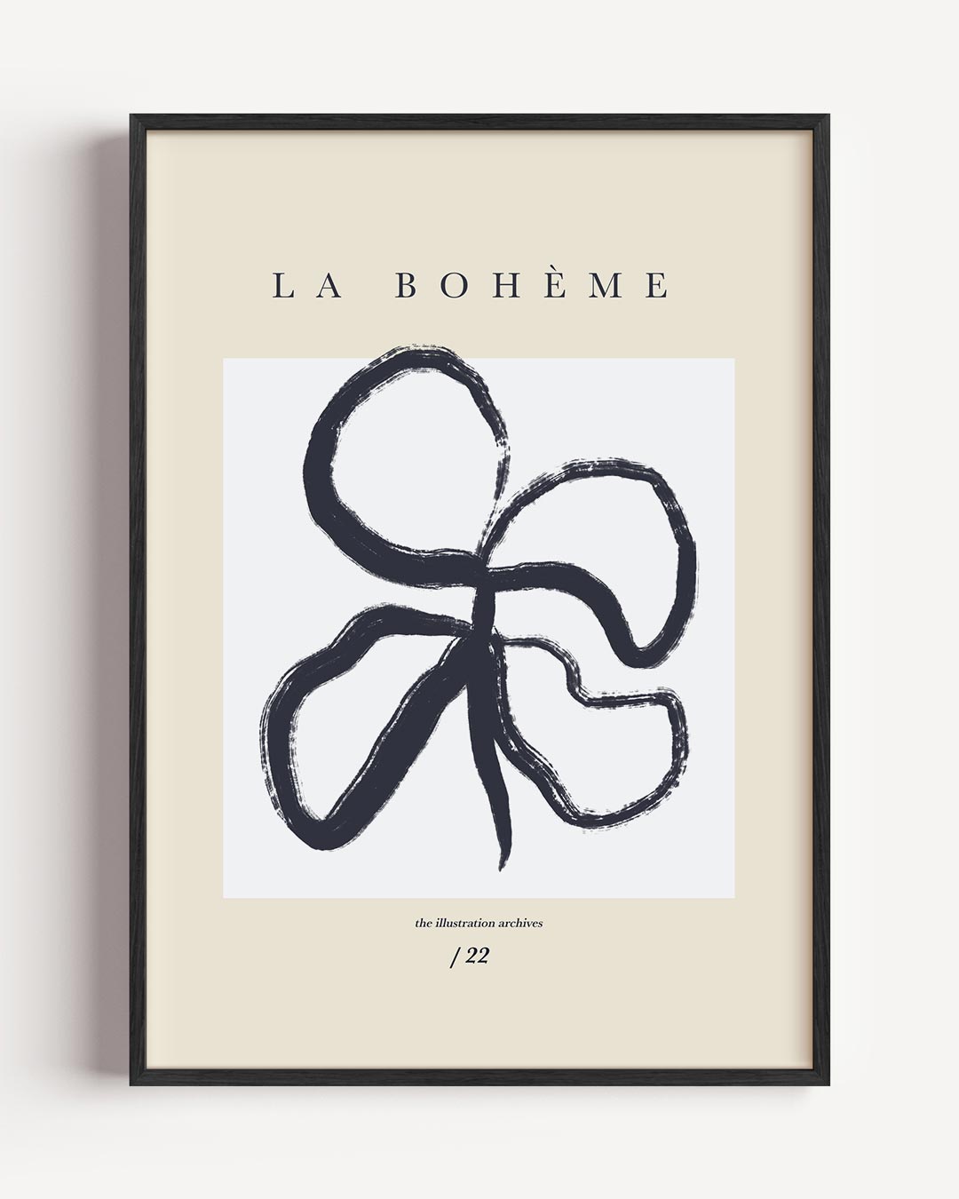La Bohème Abstracte Bloemenposter – bloemen portret poster als wanddecoratie